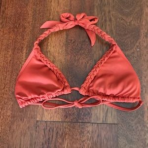 Halter Bikini Top in Coral